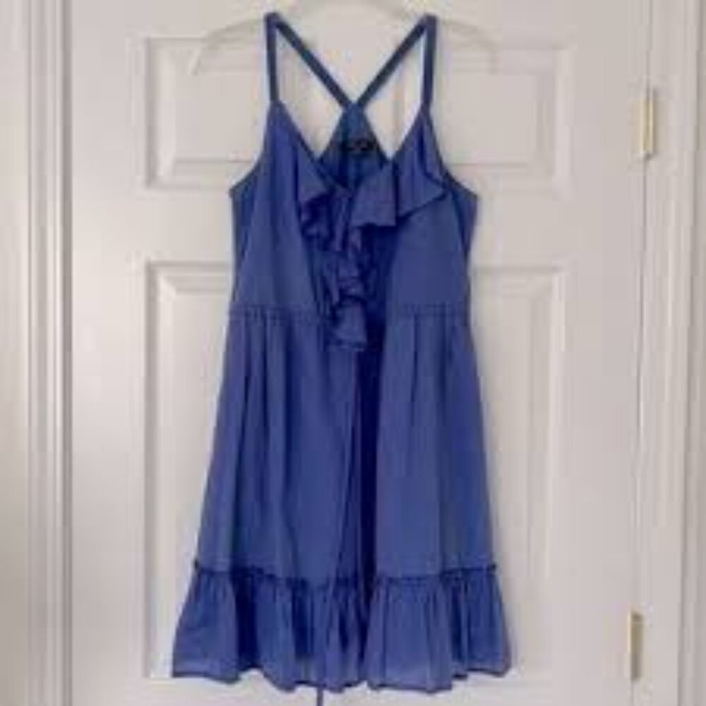 Naked zebra ruffles silk blend dress size‎ Small